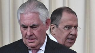 Госсекретарь США Тиллерсон и Сергей Лавров