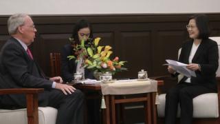 2017年12月,台湾总统蔡英文接见“美国外交政策全国委员会”访问团