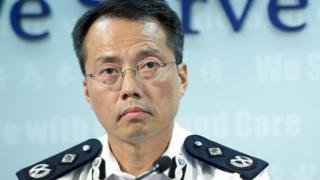 劉業成在香港警察某發佈會上(資料圖片)