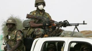 AU soldiers