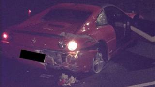 Ferrari Crash