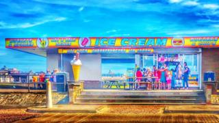 Beach huts at Ayr