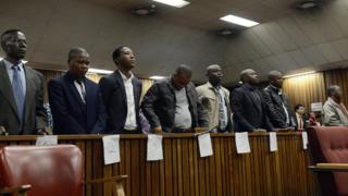 The ex-officers in court
