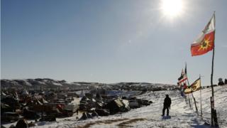 A view across Oceti Sakowin Camp.
