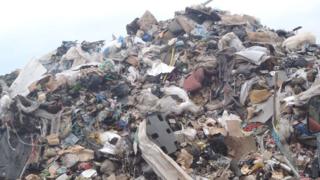 Waste at the Nantyglo site
