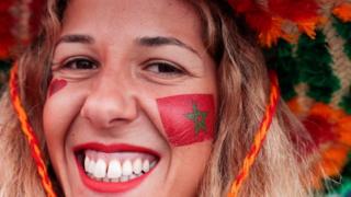 Une jeune supportrice du Maroc.