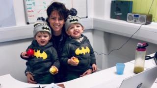 Frances Hearn with her children