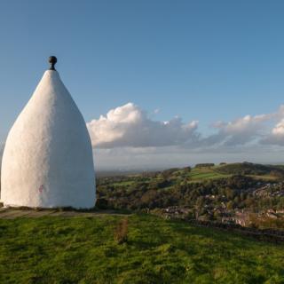White Nancy overlooking Bollington, near Macclesfield in Cheshire