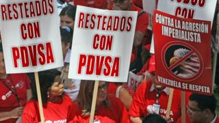 Foto de archivo de manifestación por PDVSA.