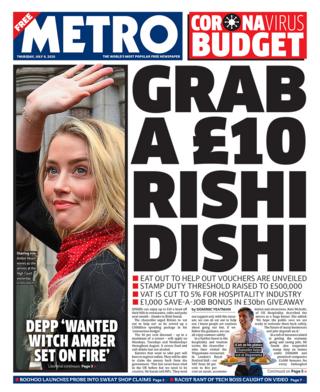 Metro front page