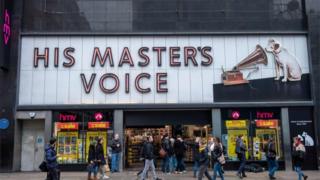 HMV store with famous gramaphone and dog