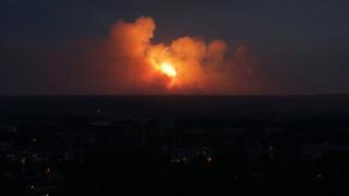 Night time explosions