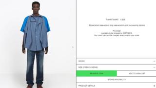 La camisa camiseta de Balenciaga.