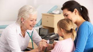 Stock image of a GP and patient