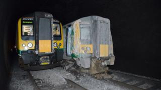Landslide on railway line near Watford