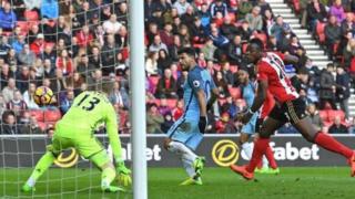 Sergio Aguero na zura kwallo ragar Sunderland