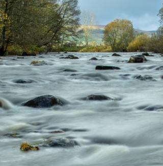 The river at Reekie Linn near Alyth