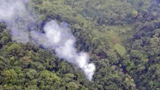 Helicopter crash in Uraba Antioquia