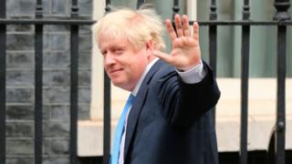 Boris Johnson outside 10 Downing Street