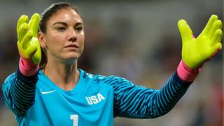 Hope Solo en Río de Janeiro.