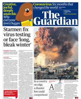 The Guardian front page