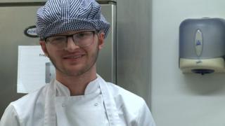Rhys Harris in his chef whites