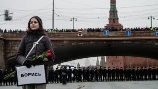 Немцов мост, митинг