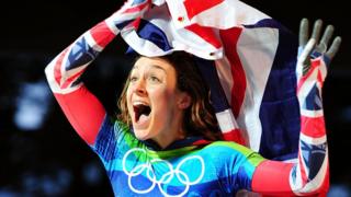 Amy Williams en acción