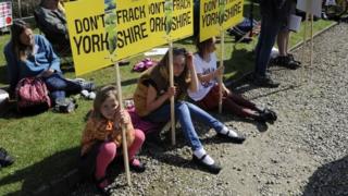 Anti-fracking demonstrators