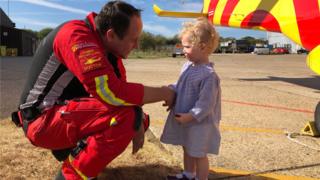 Chicken-choke Hitchin toddler reunited with life-savers