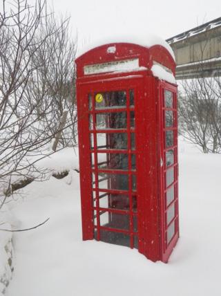 Phone box in the Cairngorms