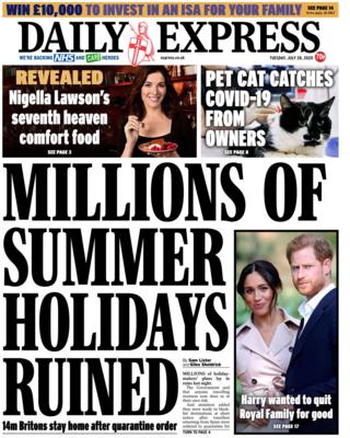 Daily Express front page