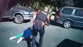 Keith Lamont Scott tras recibir los disparos