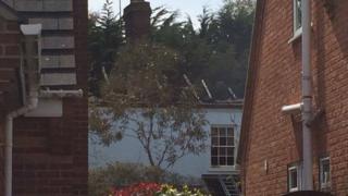 House with roof missing