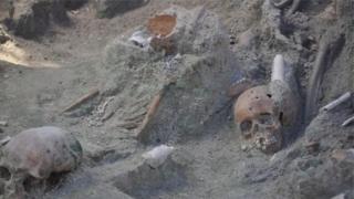 Who the victims are or which side killed them remains unknown