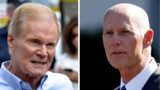 Composite image of Bill Nelson and Rick Scott