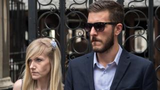 Charlie Gard's parents outside the high Court