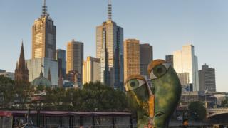 Melbourne skyline view