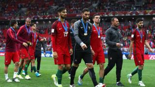 Le Portugal est 3e de la coupe des confédérations, après avoir défait le Mexique sur le score de 2 à 1 à l'issue des prolongations.