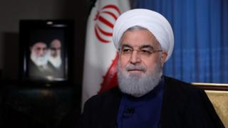 حسن روحانی می گوید ترامپ یک قدم به عقب برگشته است