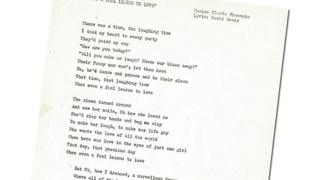 The lyrics to Even A Fool Learns To Love