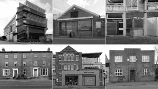 (Clockwise from top left) Moore Street Electricity Substation, Bloc Projects, The Link, 156 Arundel Street, Site Gallery, The Roco