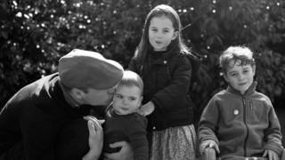 Duke of Cambridge with Princes Louis and George and Princess Charlotte