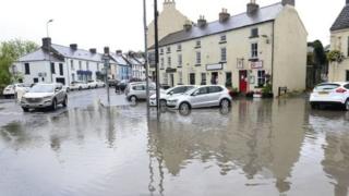 Flooding in Saintfield, County Down