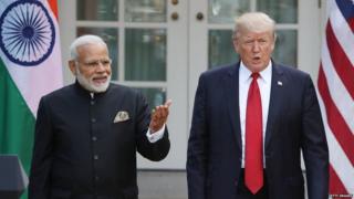 નરેન્દ્ર મોદી અને ડોનાલ્ડ ટ્રમ્પ