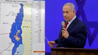 Israeli Prime Minster Benjamin Netanyahu speaks during his announcement on September 10,