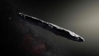   Oumuamua, elongated space object 