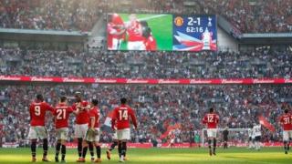 'Yan wasan Manchester United na murnar kaiwa wasan karshe na FA