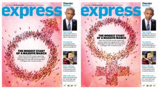 Washing Post Express front covers