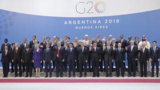 President of Mexico Enrique Peña Nieto, President of Turkey Recep Tayyip Erdogan, President of South Africa Matamela Cyril Ramaphosa, British Prime Minister Theresa May, President of France Emmanuel Macron, U.S. President Donald Trump, Prime Minister of Japan Shinzo Abe, President of Argentina Mauricio Macri, President of the People"s Republic of China Xi Jinping, Singapore Prime Minister Lee Hsien Loong, Russian President Vladimir Putin, Prime Minister of Australia Scott Morrison, President of Brazil Michel Temer and Prime Minister of Italy Giuseppe Conte
